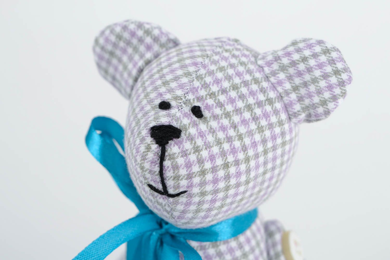 Игрушка ручной работы игрушка мишка из ткани игрушечный медведь красивый фото 3