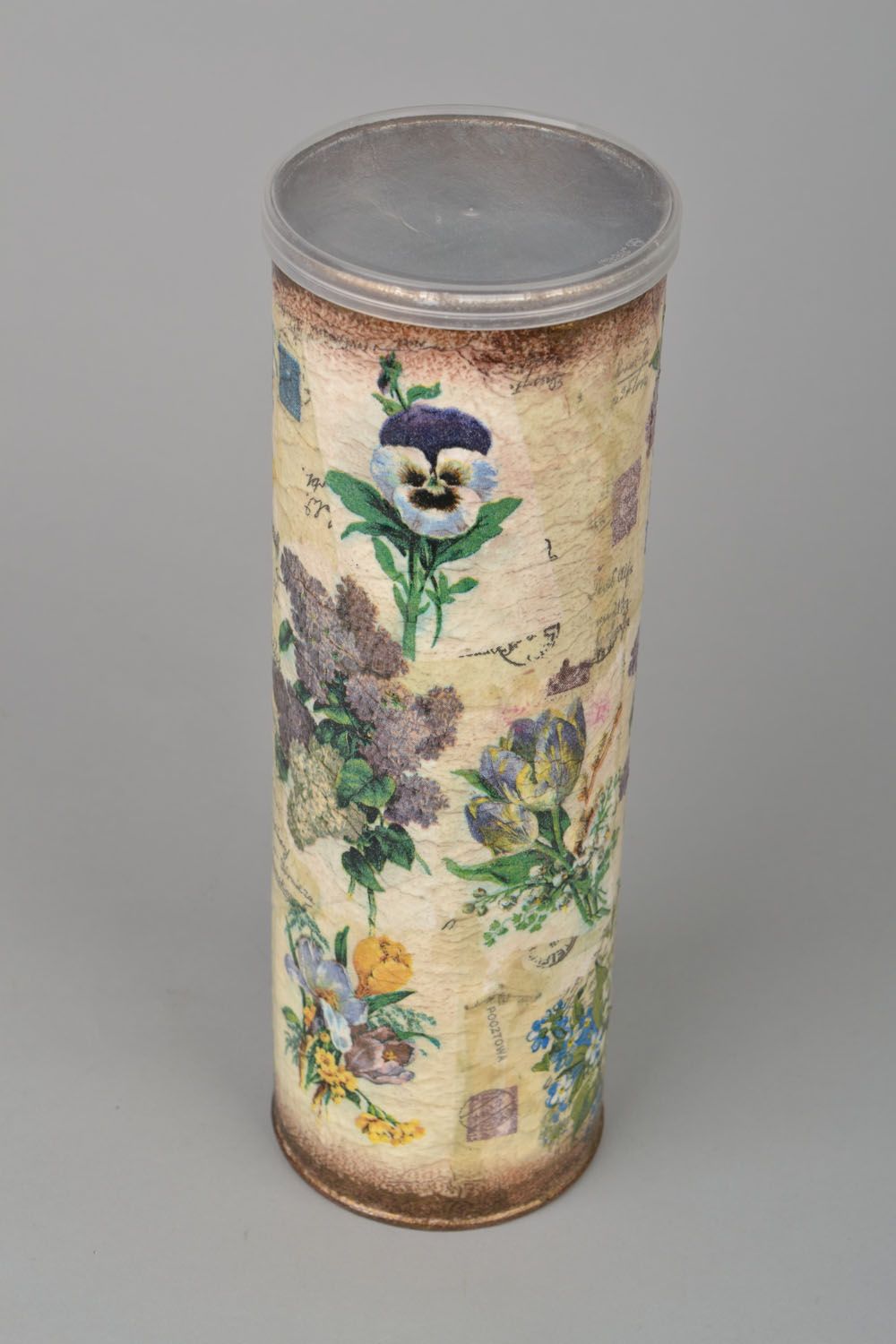 15 oz decorative handmade jar in floral design with lid 0,15 lb photo 4
