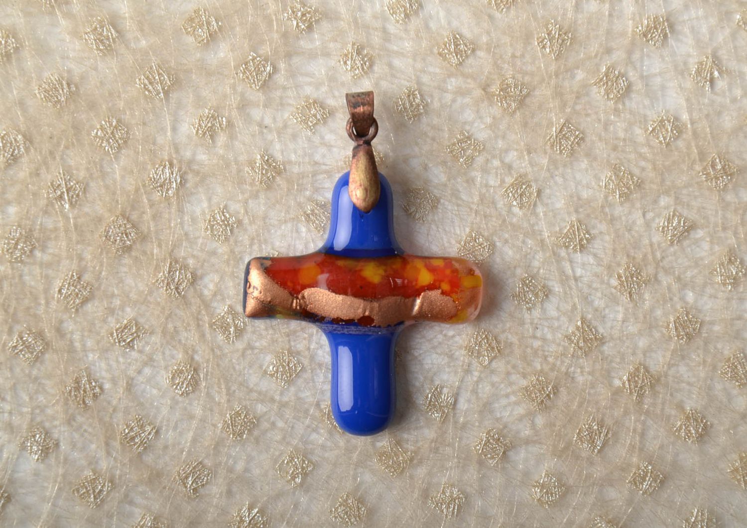 Fused glass pendant Verges photo 1