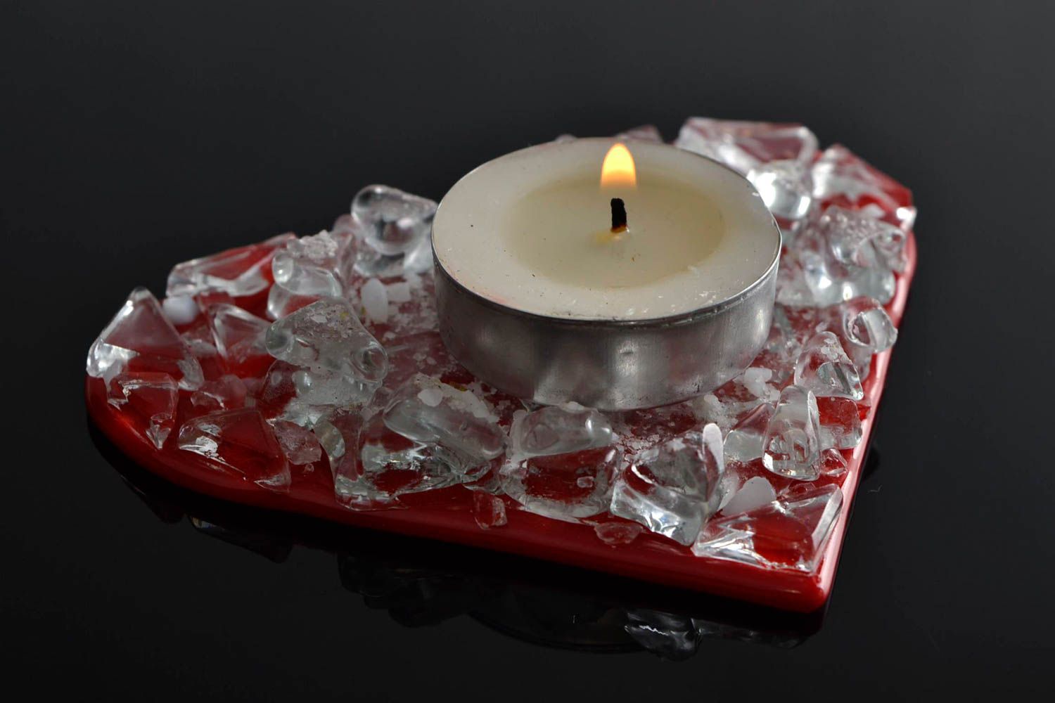 Handmade Teelichthalter Glas Designer Kerzenhalter Deko Ideen Wohnzimmer Deko foto 1