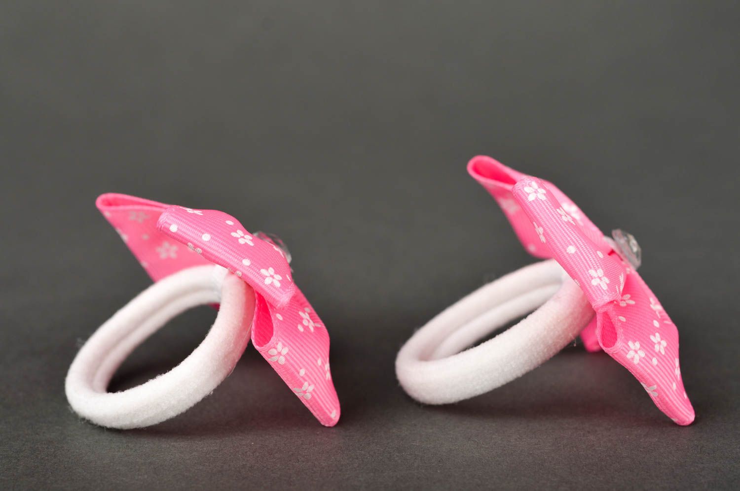 Gomas para el pelo rosadas artesanales accesorios para niñas regalos originales foto 4