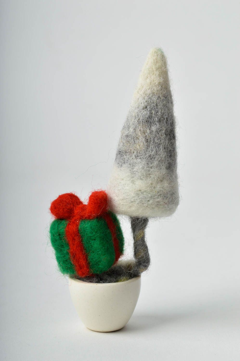 Juguete navideño hecho a mano de lana decoración de Navidad regalo original foto 3
