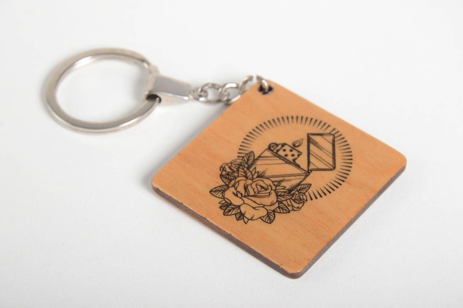 Handmade keychain unusual keychain designer accessory for key wooden souvenir photo 5