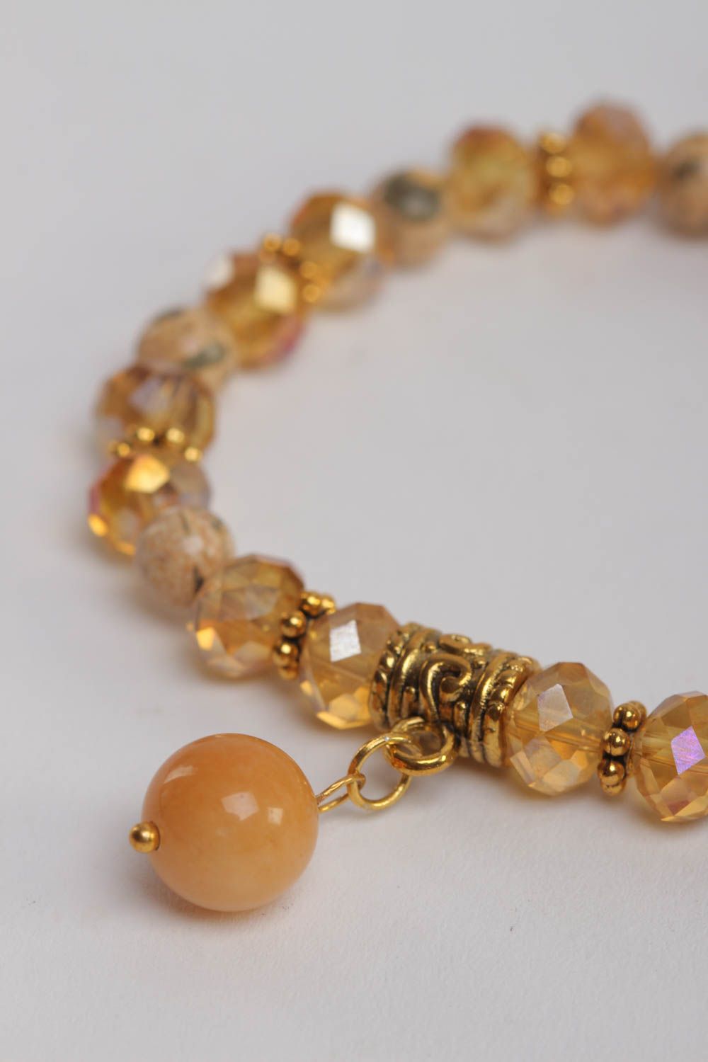 Handmade Armband Schmuck für Frauen Naturstein Armband aus Jaspis und Opal foto 3
