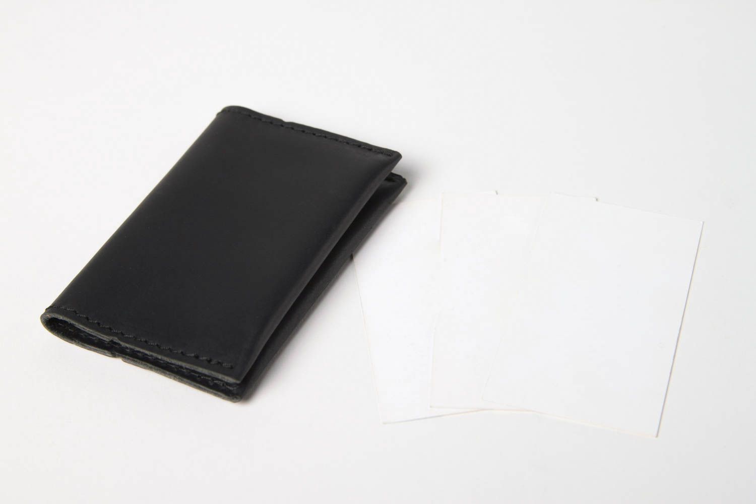 Unusual handmade business card holder leather card holder stylish cardholder photo 2