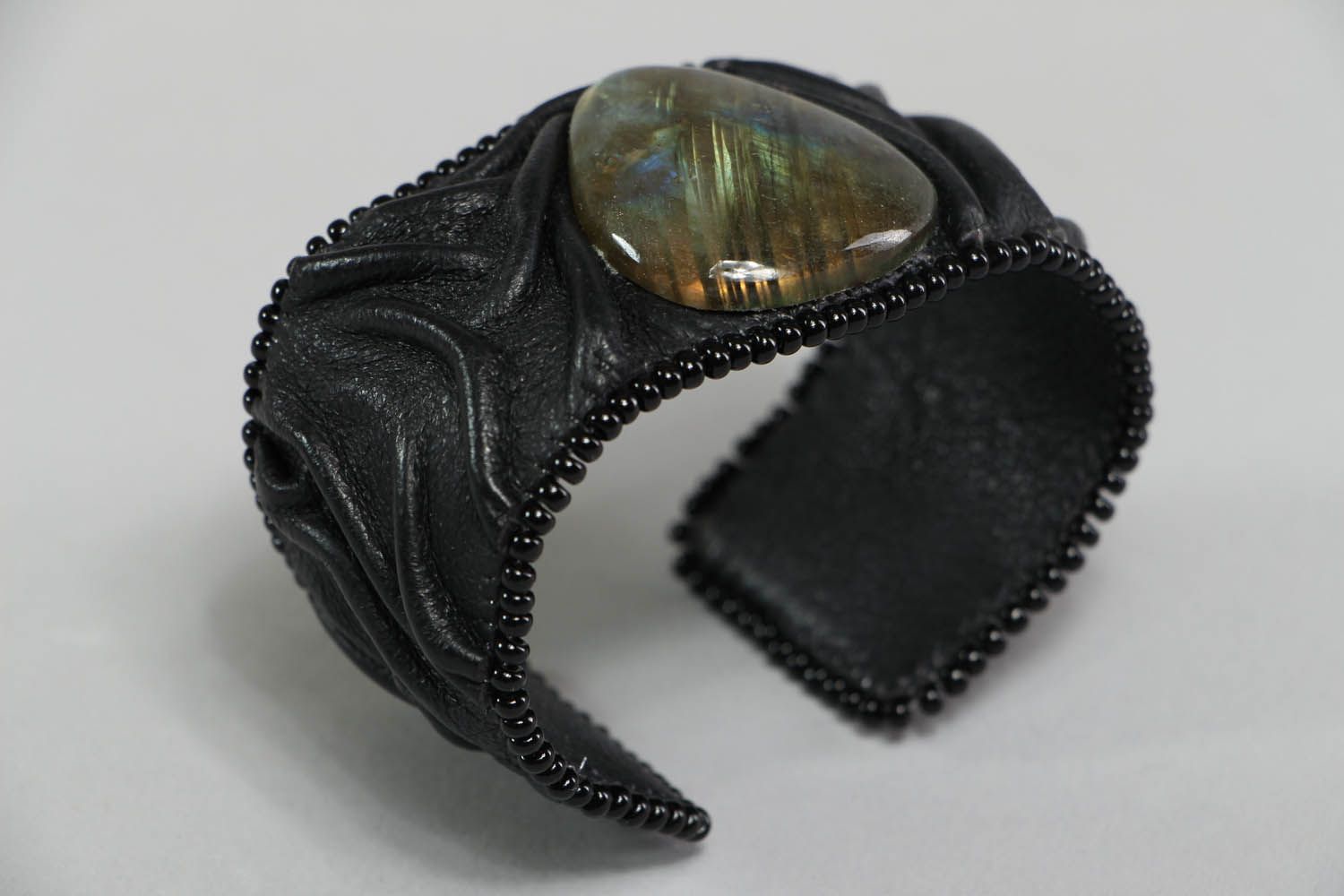 Bracelet en vrai cuir Larmes du dragon photo 2