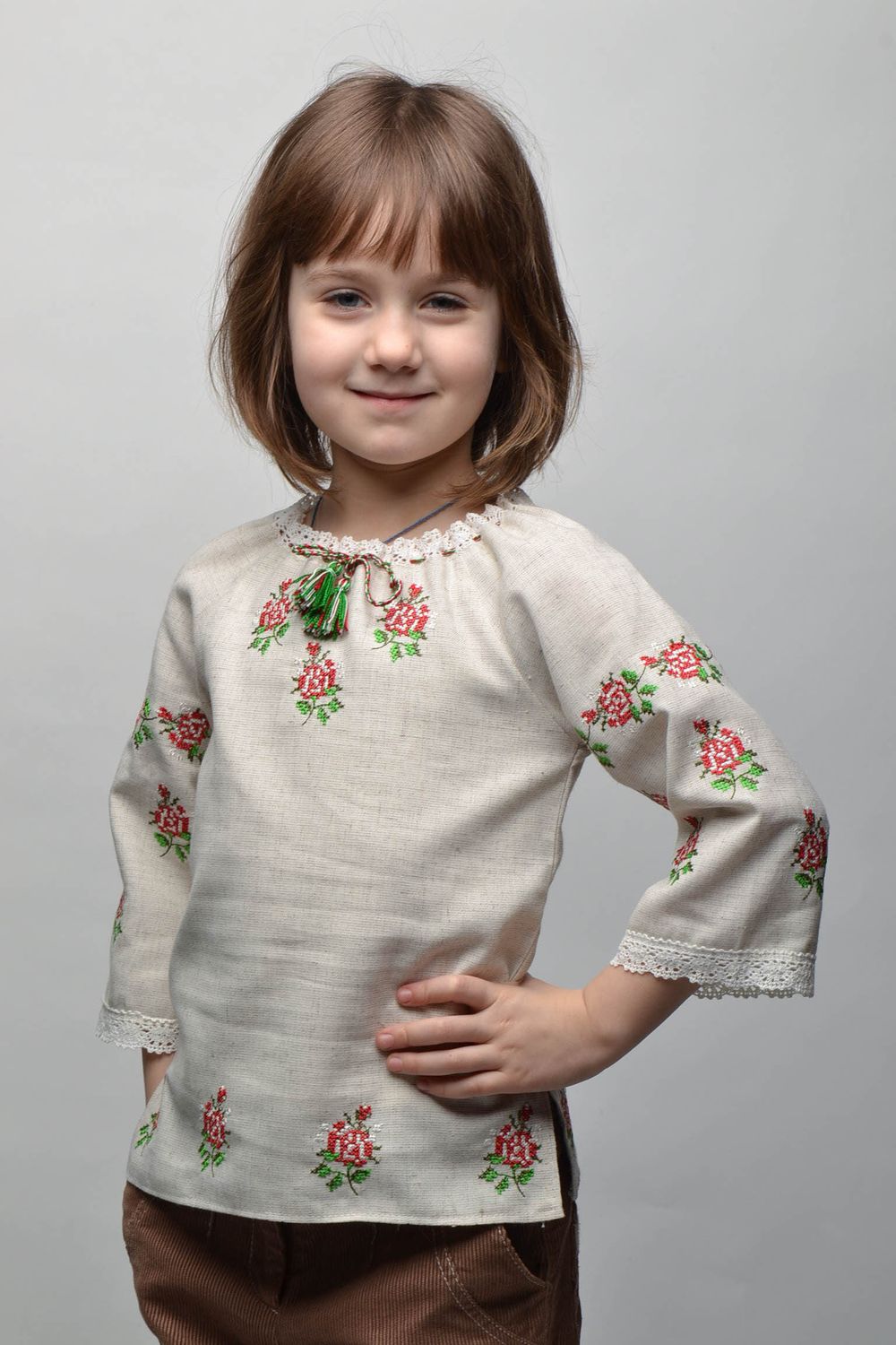 Embroidered shirt for 5-7 years old children photo 1