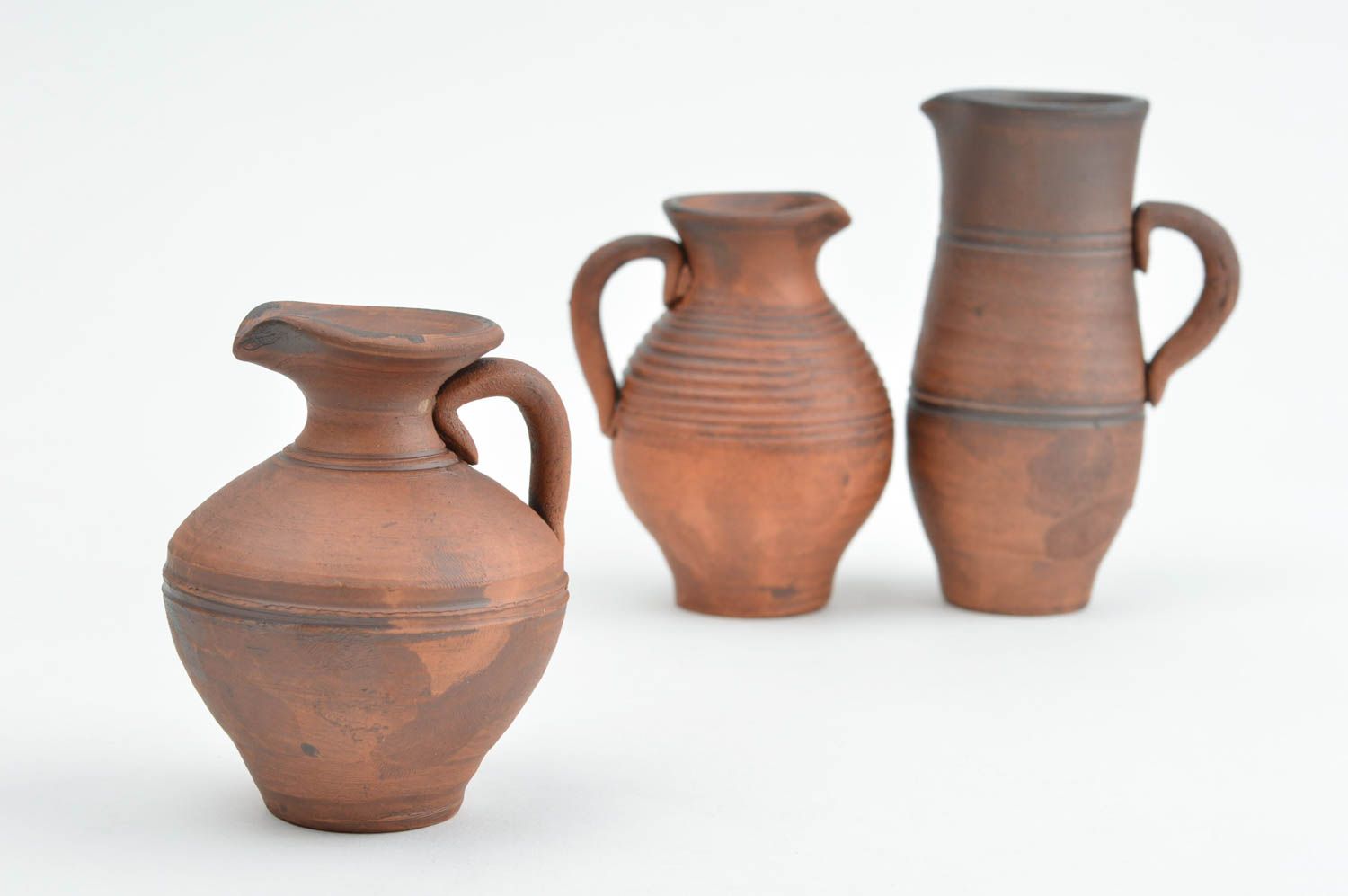 Keramik Geschirr handgefertigt Keramik Krüge Frauen Geschenke 3 Stück braun foto 2