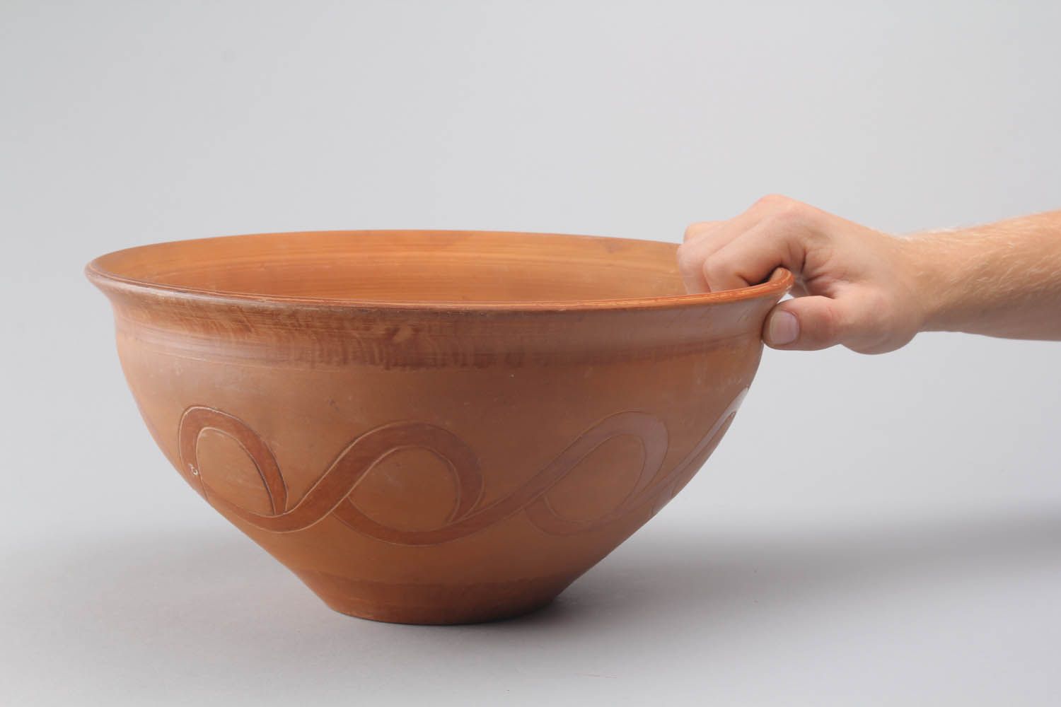 Tigela de argila feita à mão com tampa louça de cerâmica decorativa artesanal foto 2
