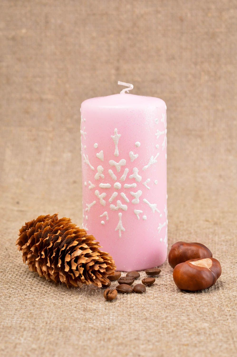 Свеча ручной работы парафиновая свеча с ароматизатором цветная свеча розовая фото 2