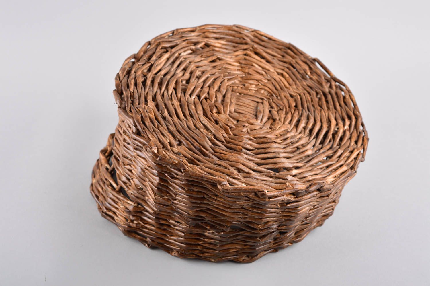 Handmade cute designer basket unusual stylish basket woven paper basket ideas photo 5