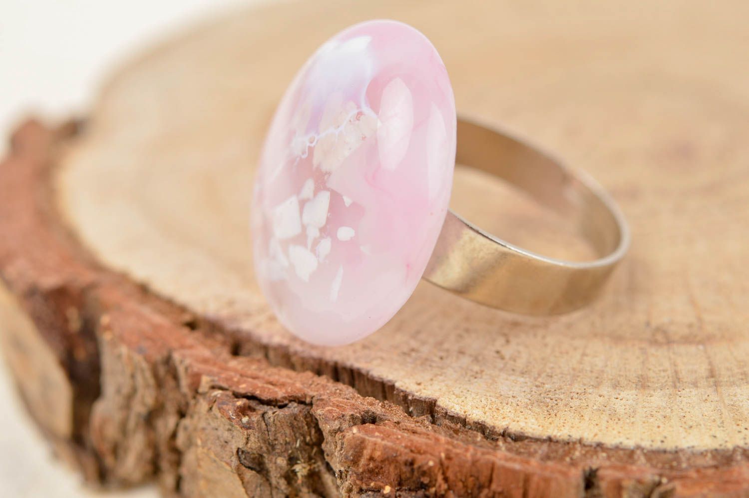 Beautiful handmade glass ring glass fusing artisan jewelry fashion trends photo 1