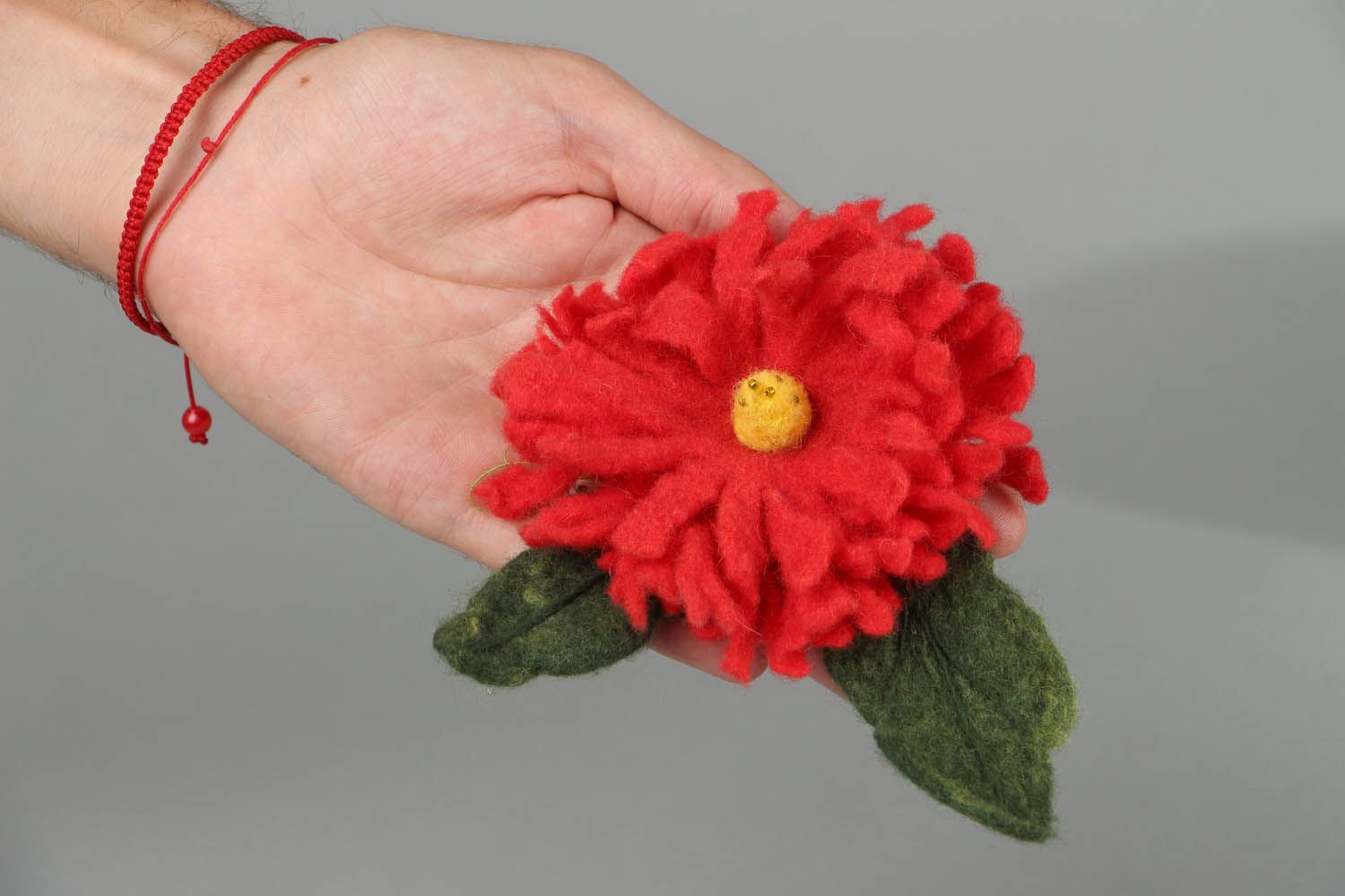 Brooch made of felted wool photo 5