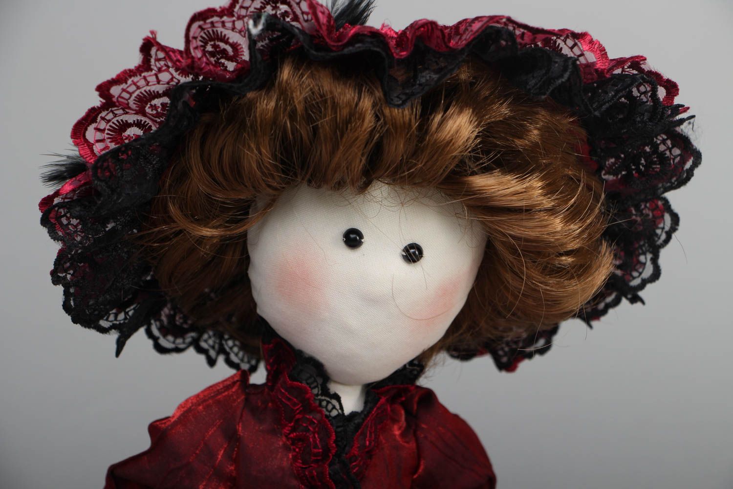 Collectible handmade doll Fine Lady photo 2