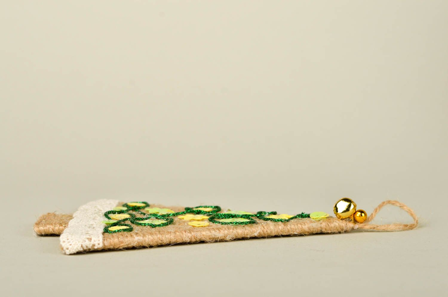 Елочная игрушка ручной работы игрушка елочка декоративная подвеска красивая фото 2