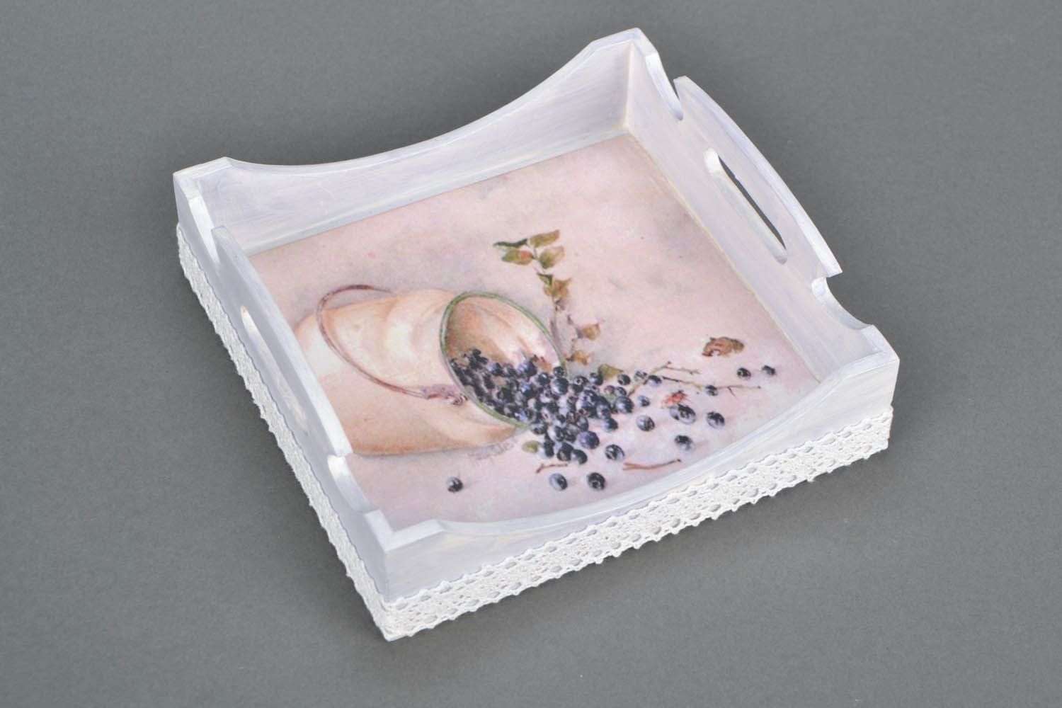 Small decorative tray-sugar bowl  photo 4