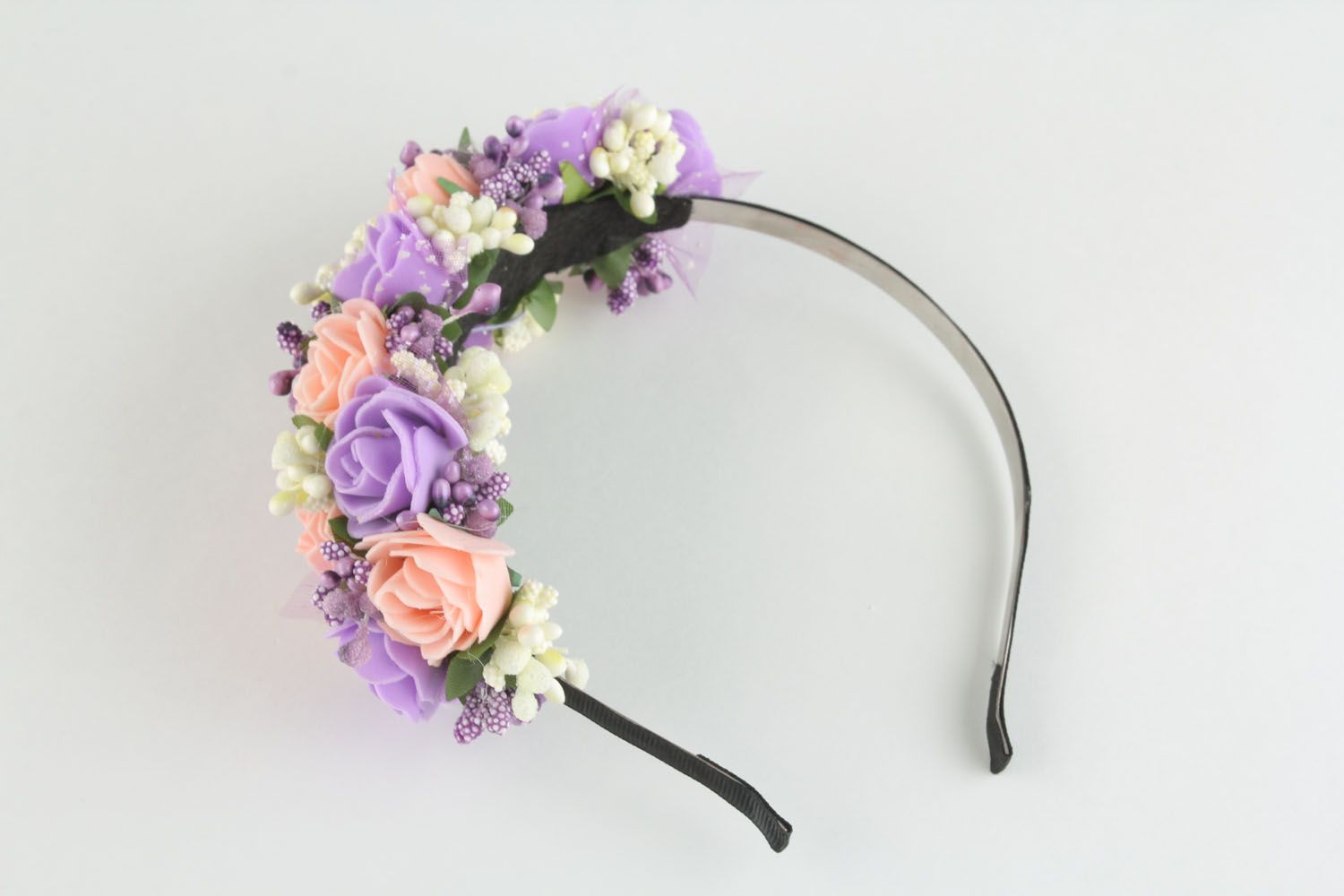 Asymmetric flower headband photo 3