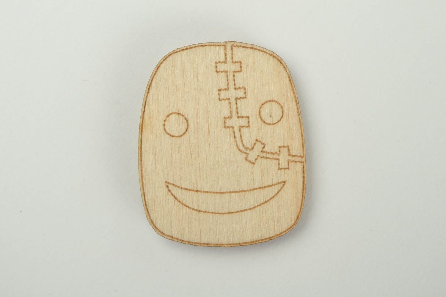 Handgemachte Figur zum Bemalen Holz Rohlinge Miniatur Figur Gesicht lustig schön foto 3