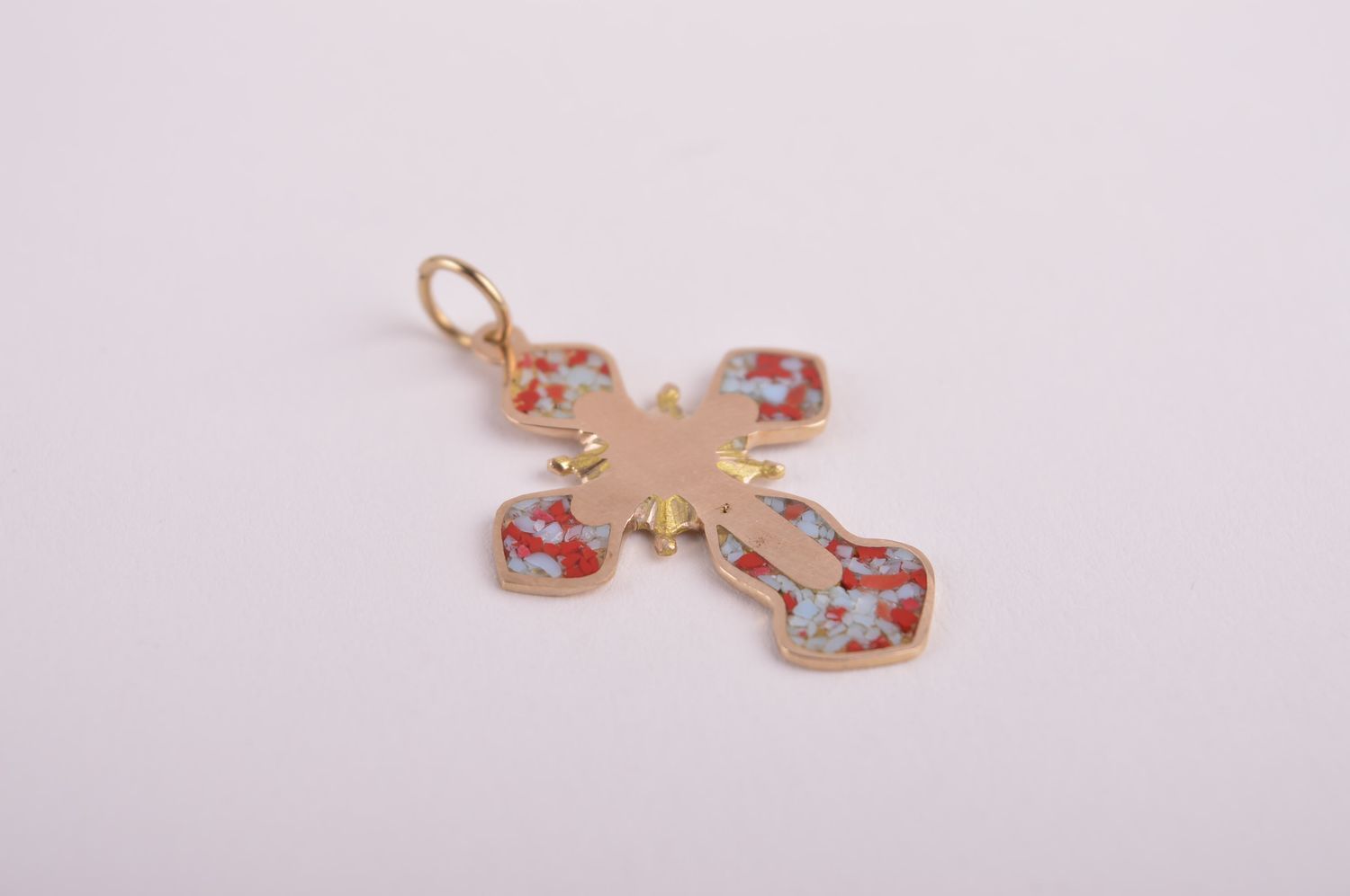 Unusual handmade brass cross pendant gemstone pendant cross jewelers ideas photo 4