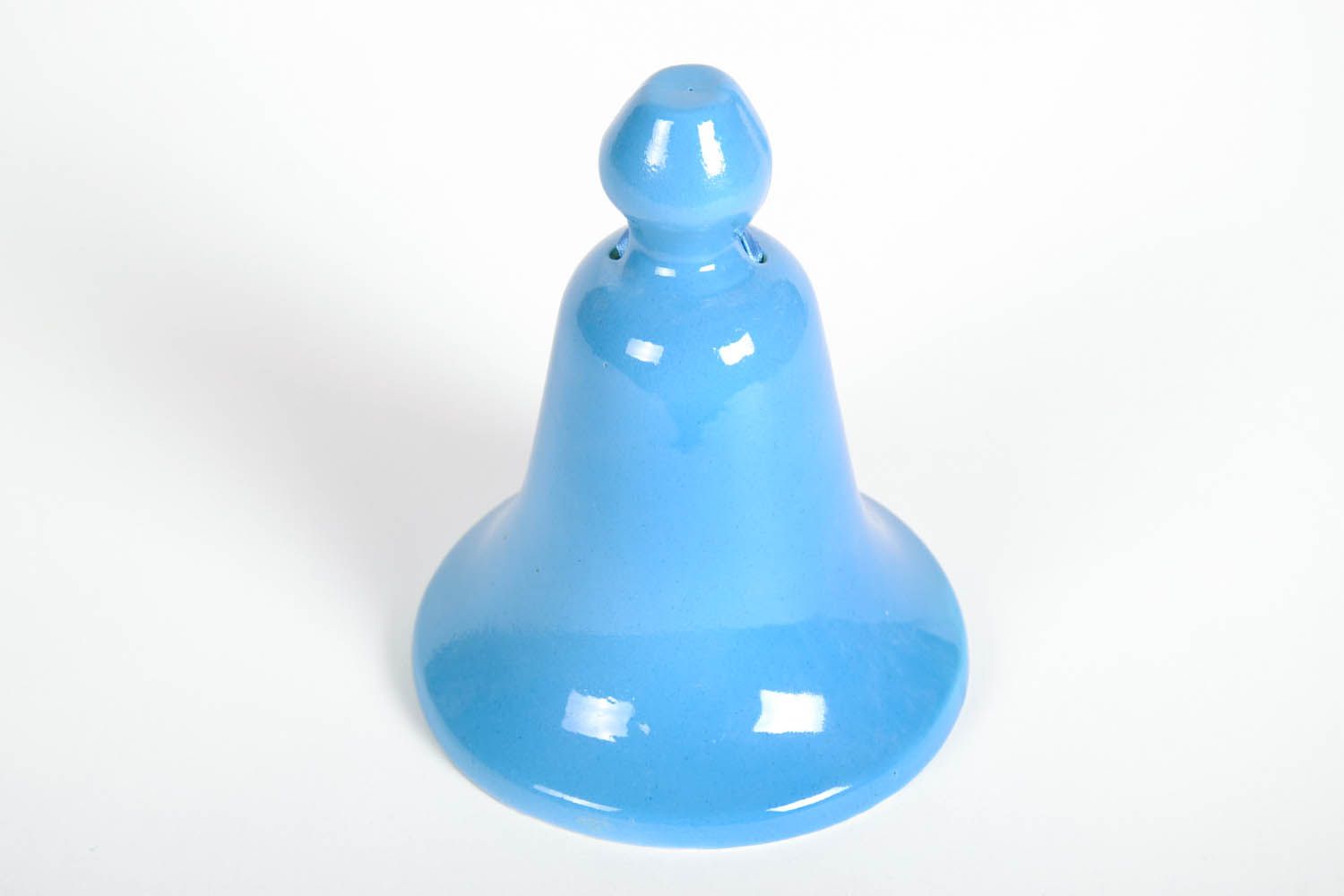Керамический колокольчик голубой фото 5