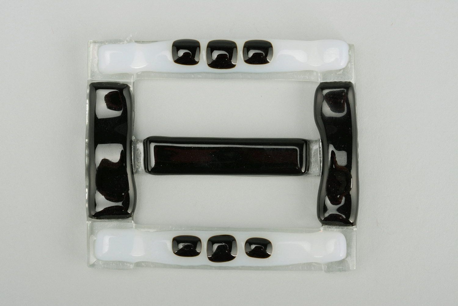 Cabide para lenços Domino de fusão de vidro. foto 1