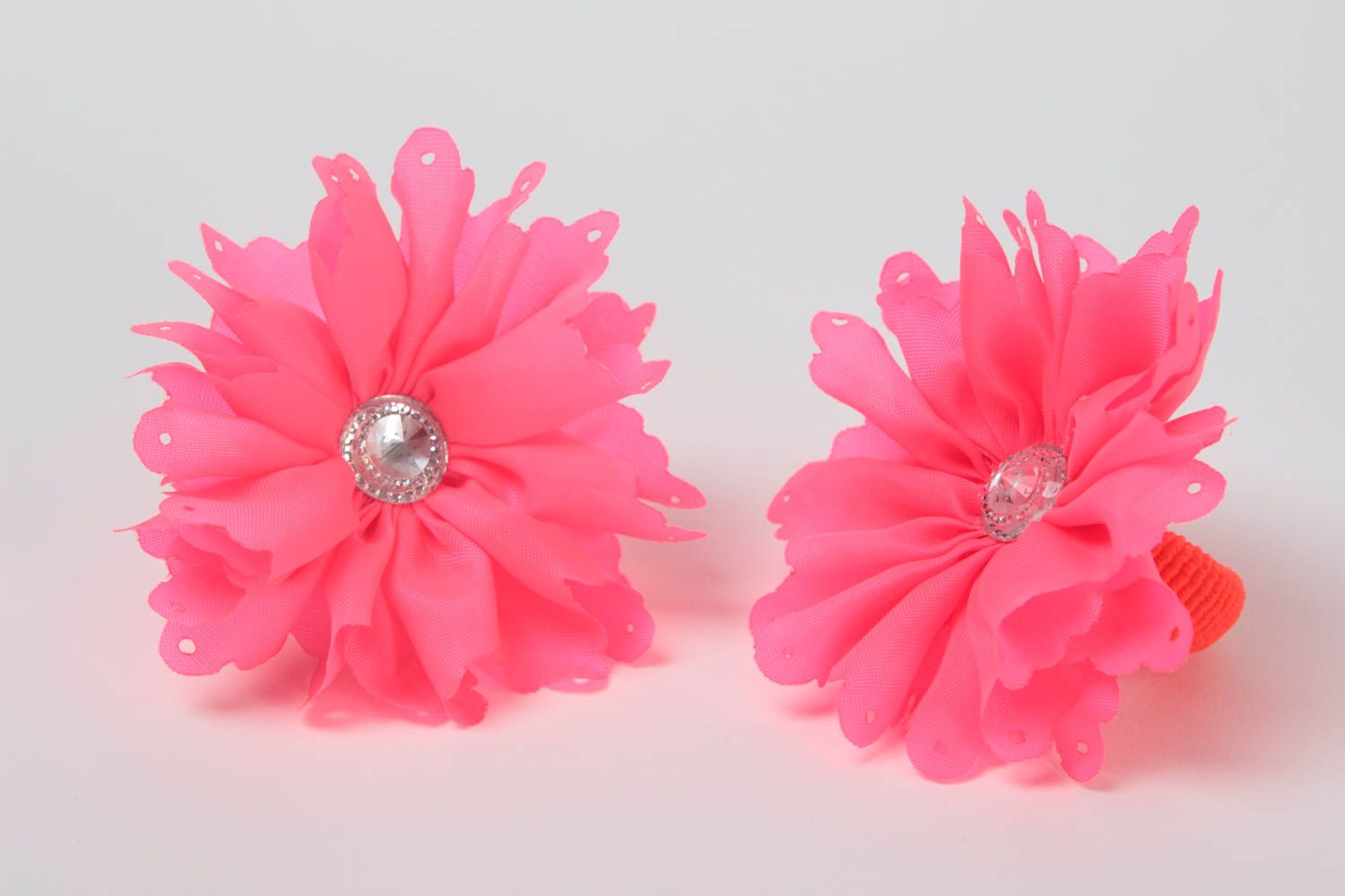 Set of 2 baby hair clips handmade flower hair clips hair ornaments kids gifts photo 2