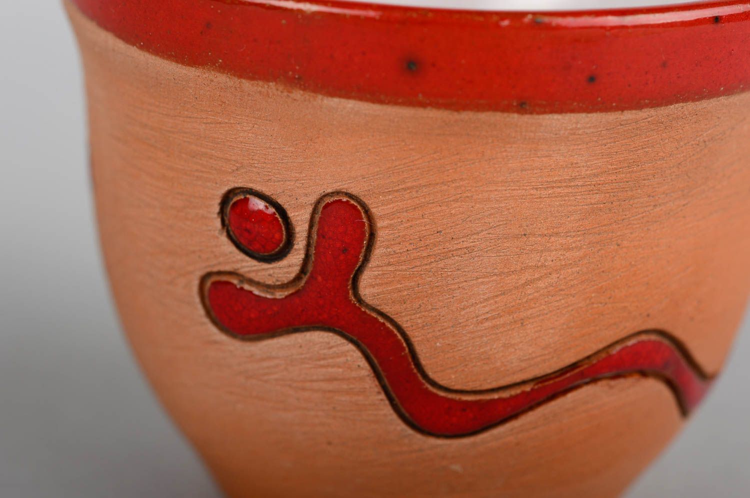 Taza de cerámica artesanal con ornamento utensilio de cocina regalo original foto 3