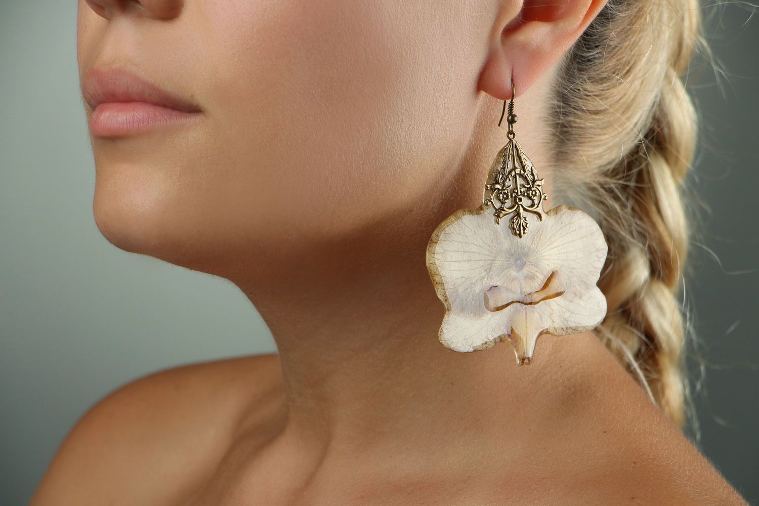 Beautiful earrings Orchid photo 4