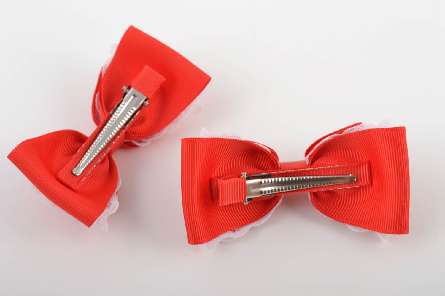 Handmade ribbon hair clips stylish hair accessories barrettes for girls photo 2