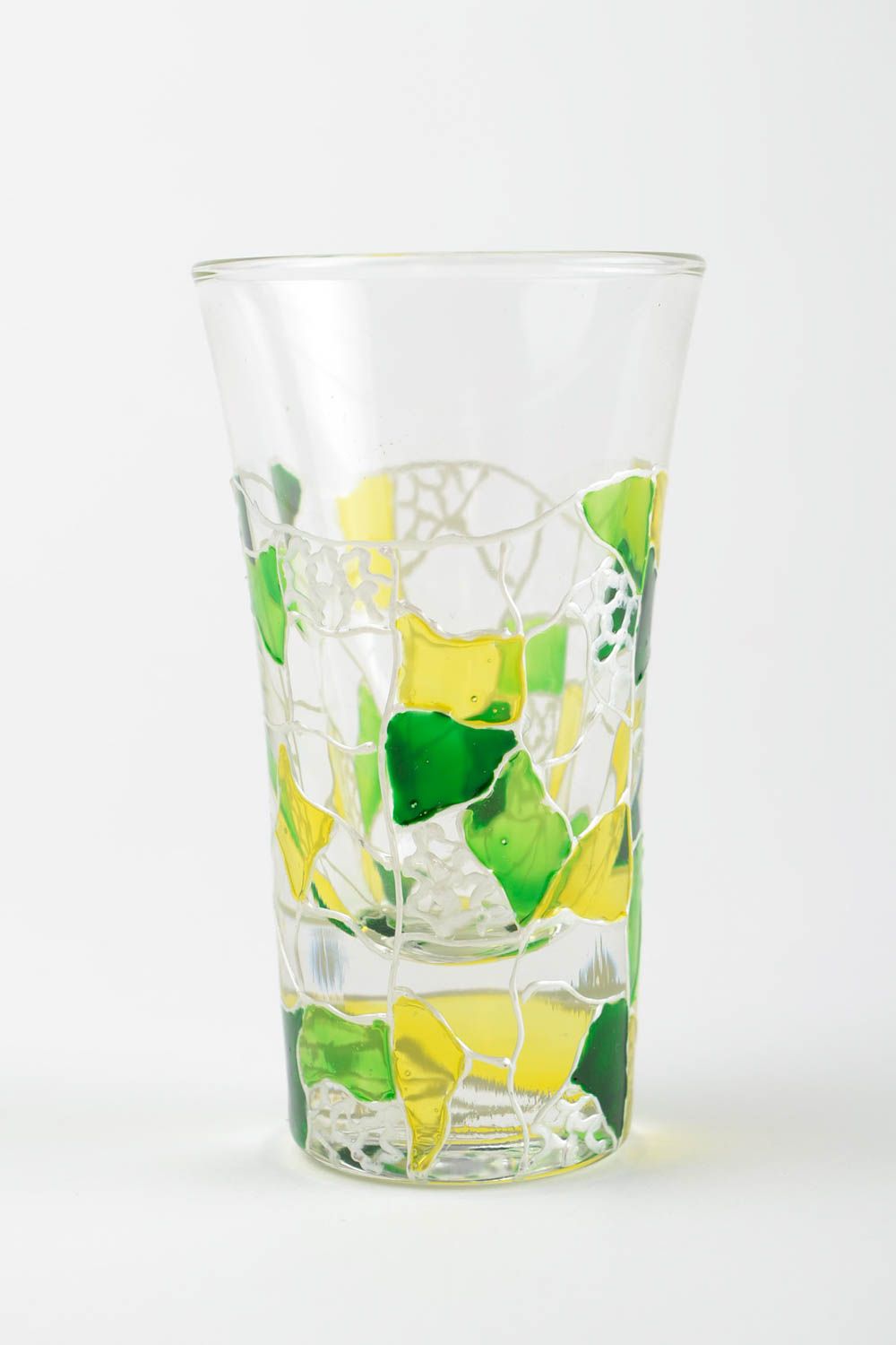 Beautiful handmade shot glass unusual glass ware table decor 2 pieces photo 3