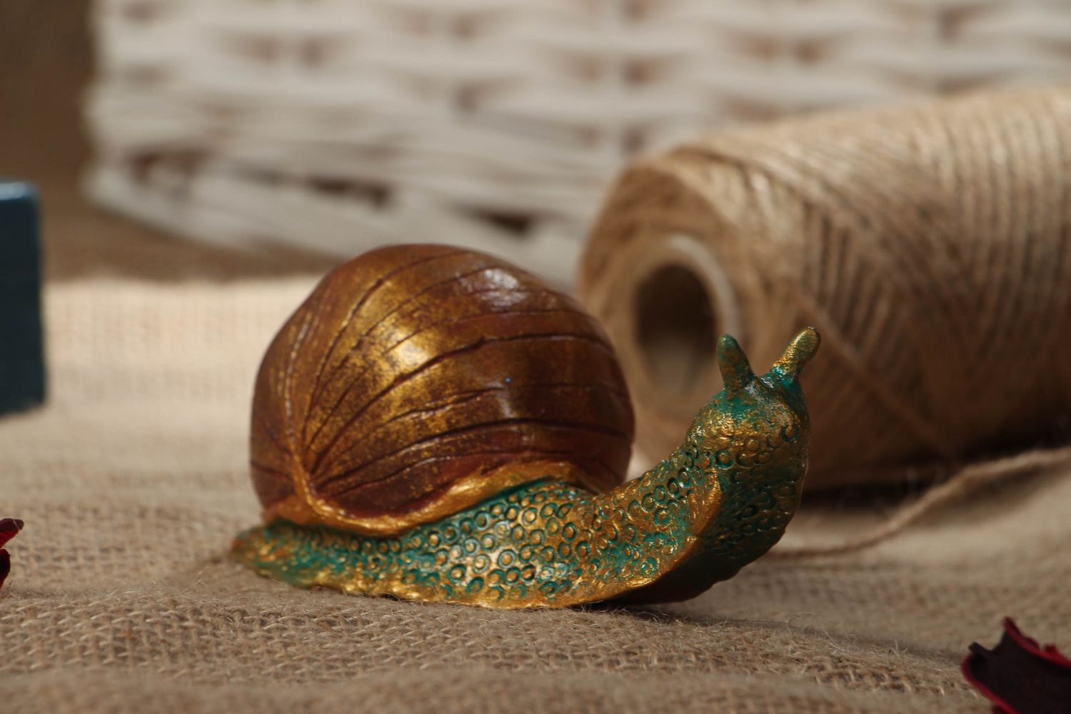 Decorative ceramic figurine Snails photo 5