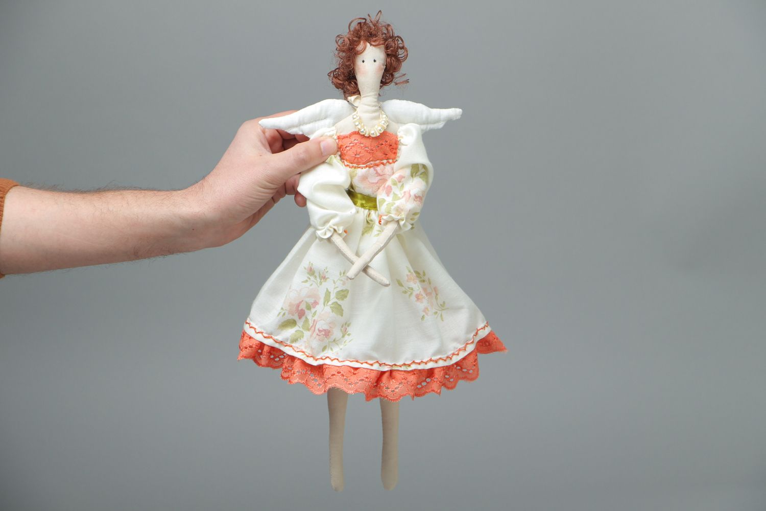 Muñeca de trapo ángel textil foto 4