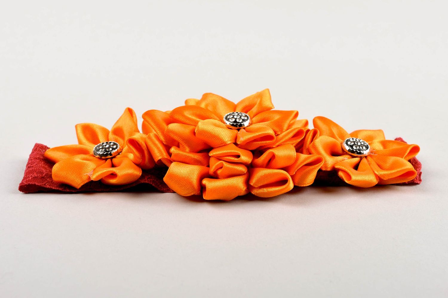 Unusual handmade flower headband designer hair accessories for kids gift ideas photo 3