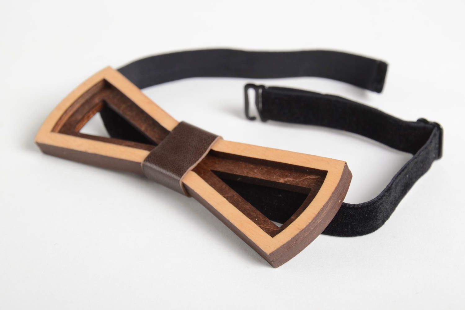 Handmade wooden bow tie fashionable tie wooden bow gift ideas for guys photo 5