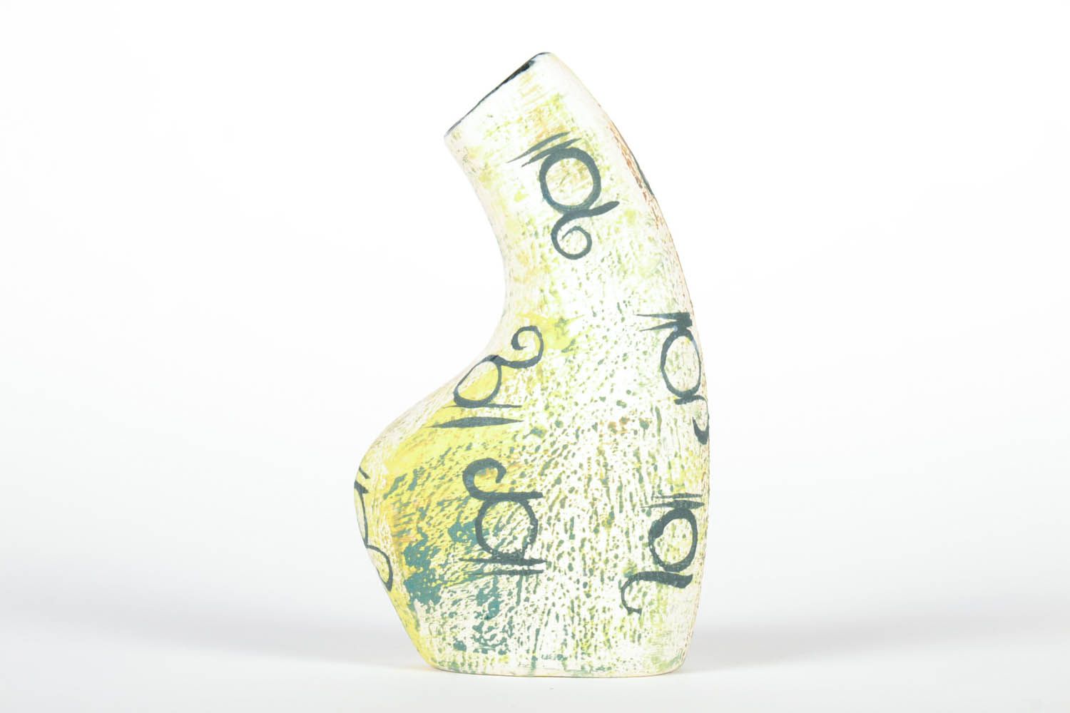 6 inches ceramic decorative handmade table vase 0,47 lb photo 4