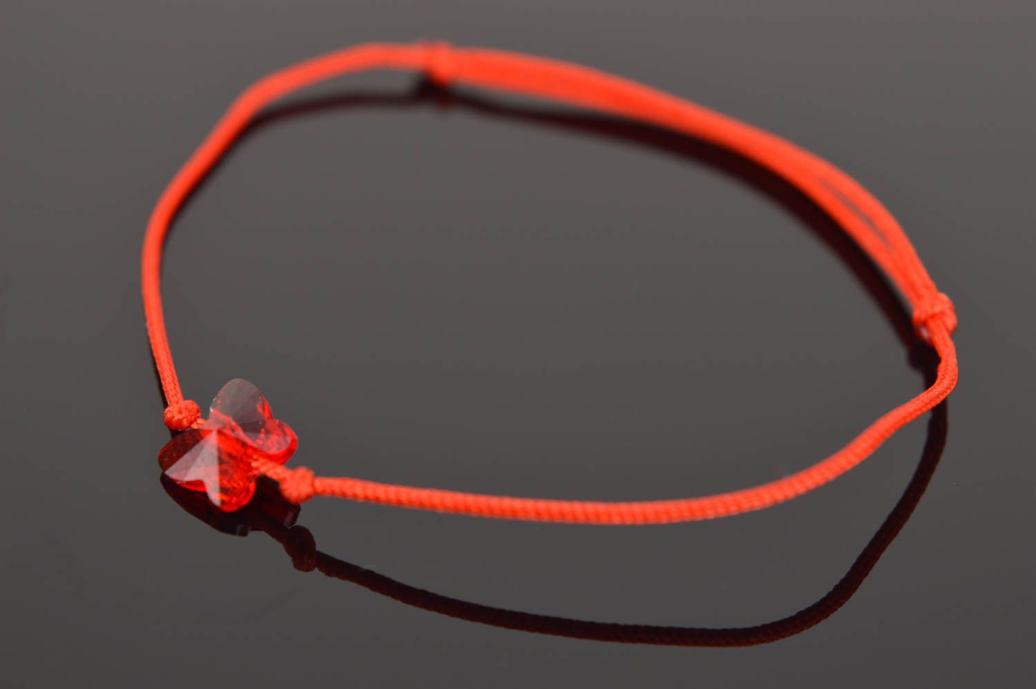 Handmade bracelet designer accessory silk bracelet gift for girls red bracelet photo 1