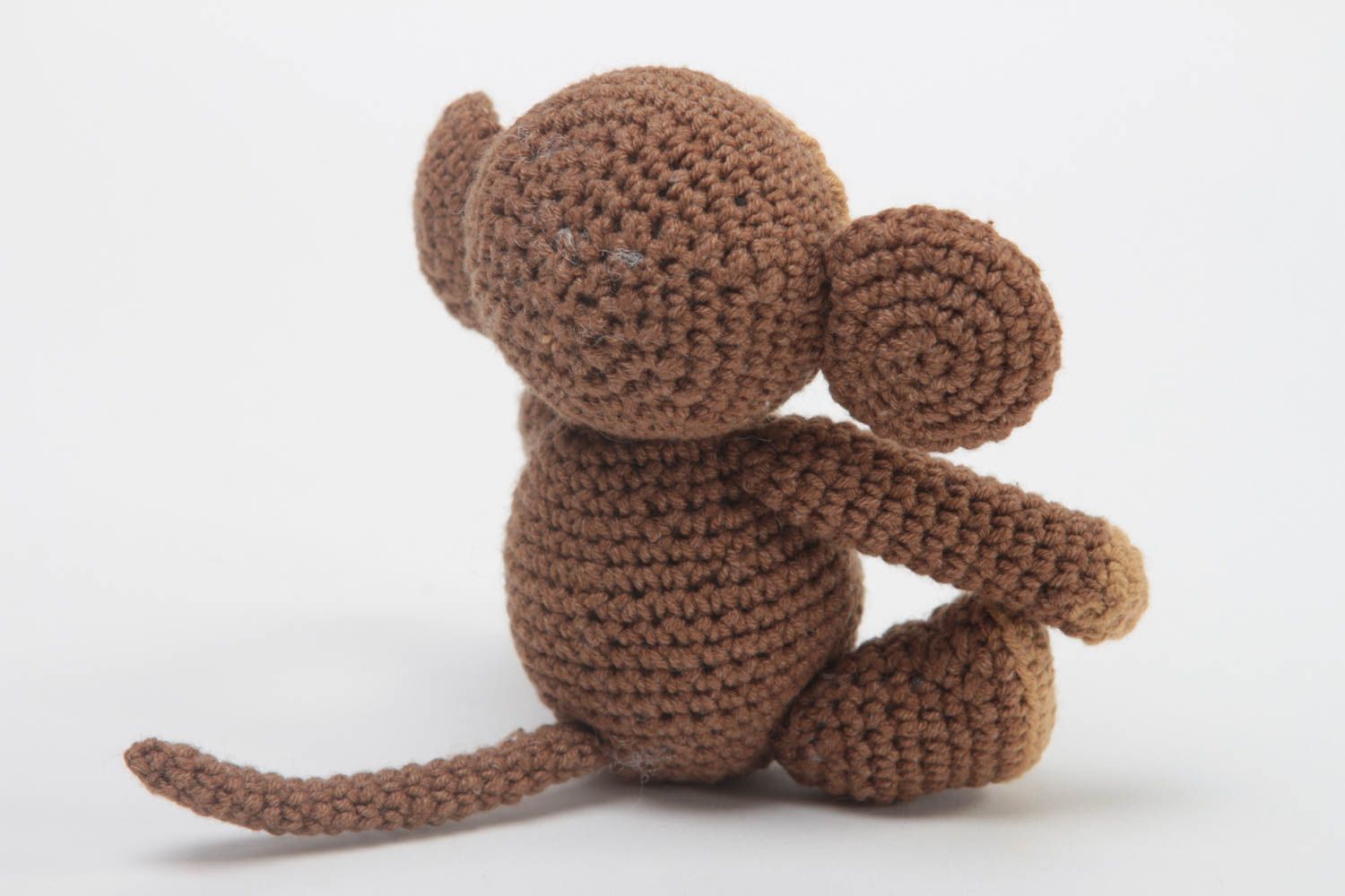 Handmade Plüschtier Affe Stoff Tier Kleinkinder Spielzeug Spielzeug Affe braun foto 4