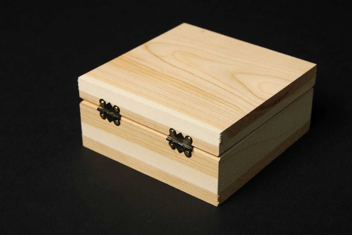 Boîte en bois faite main Coffret en bois carré à décorer Loisirs créatifs photo 4