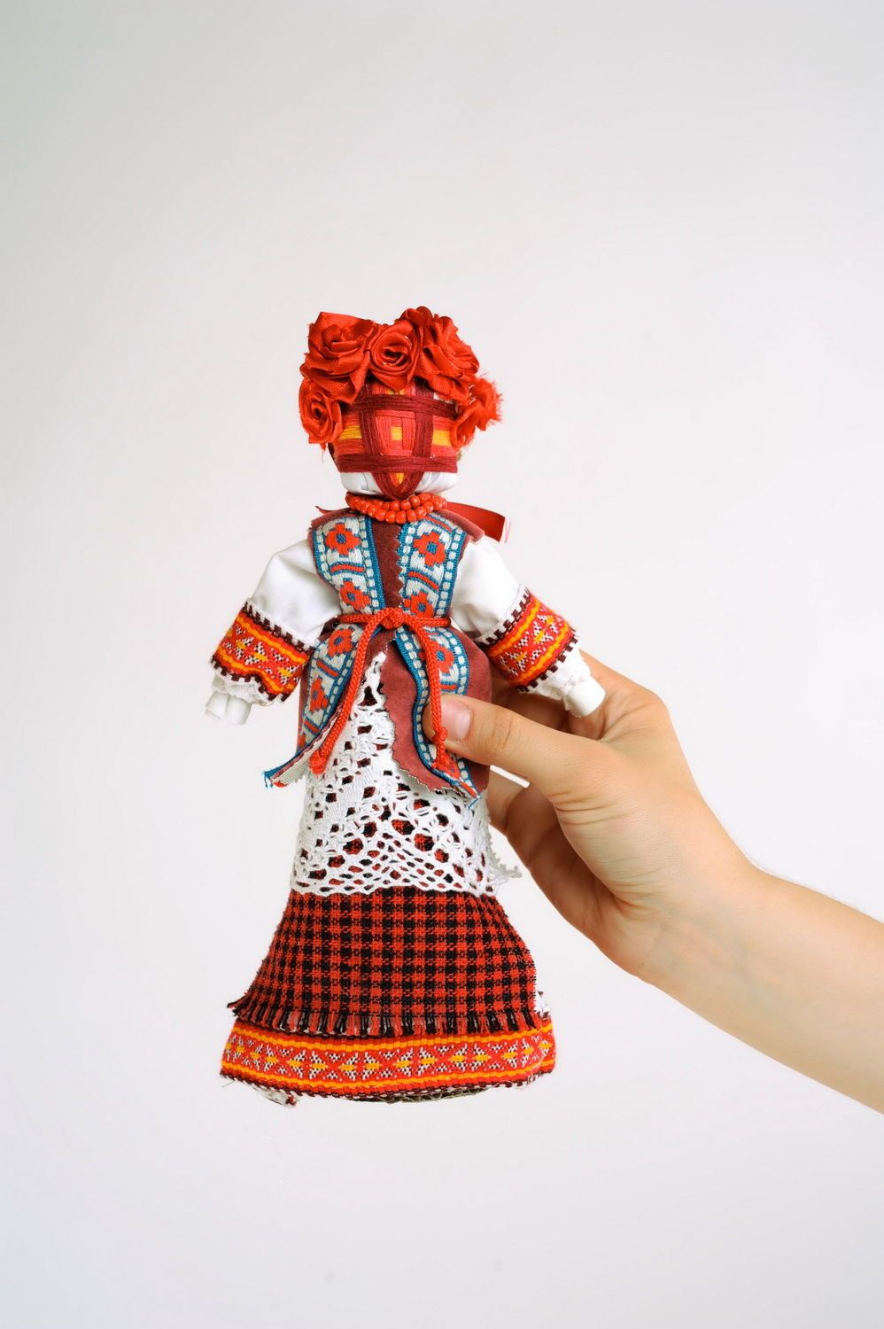 Red fabric doll photo 2