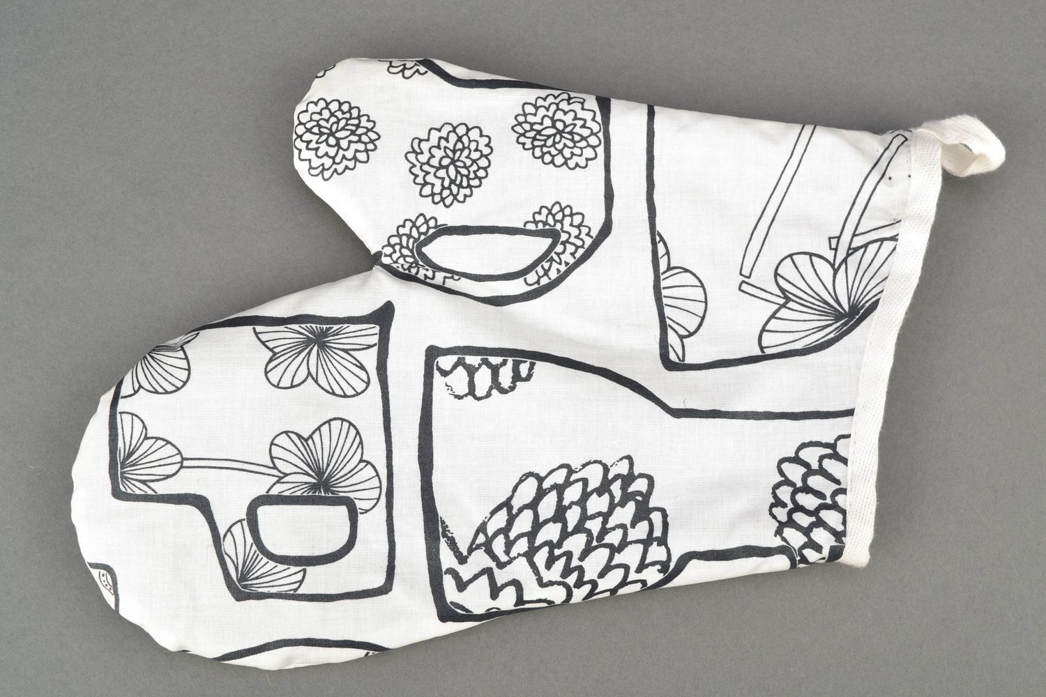 Handmade Topflappen und Handschuh Set aus Stoff für Küche foto 4