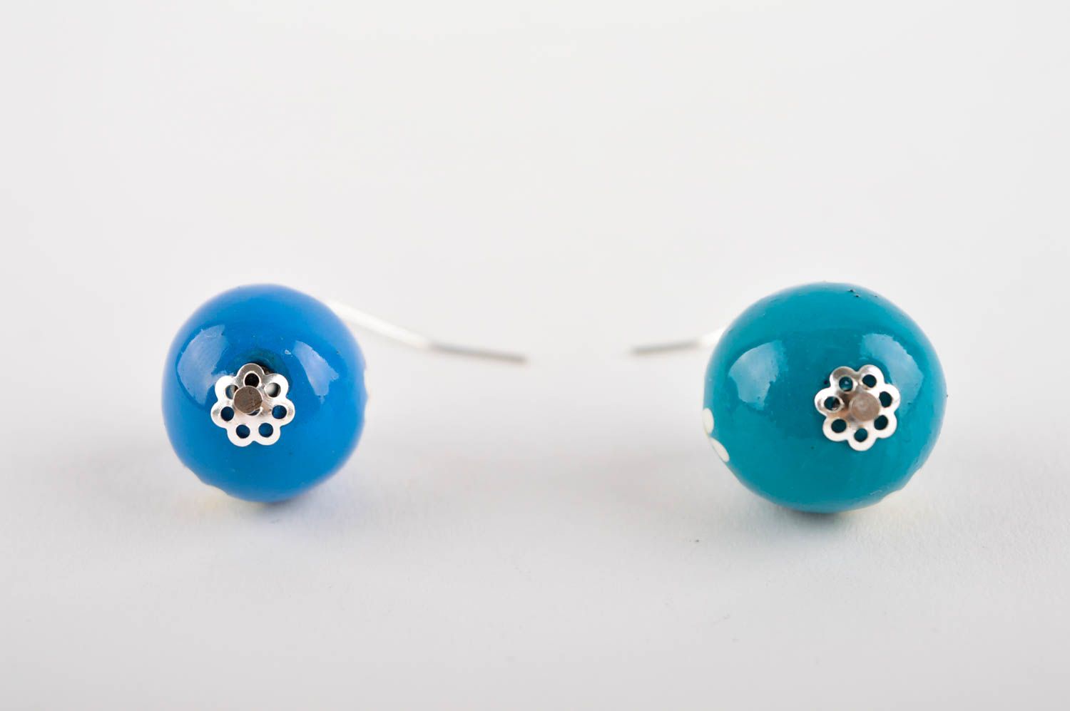 Ohrringe aus Ton handmade originelle Ohrringe Schmuck aus Keramik für Damen foto 4