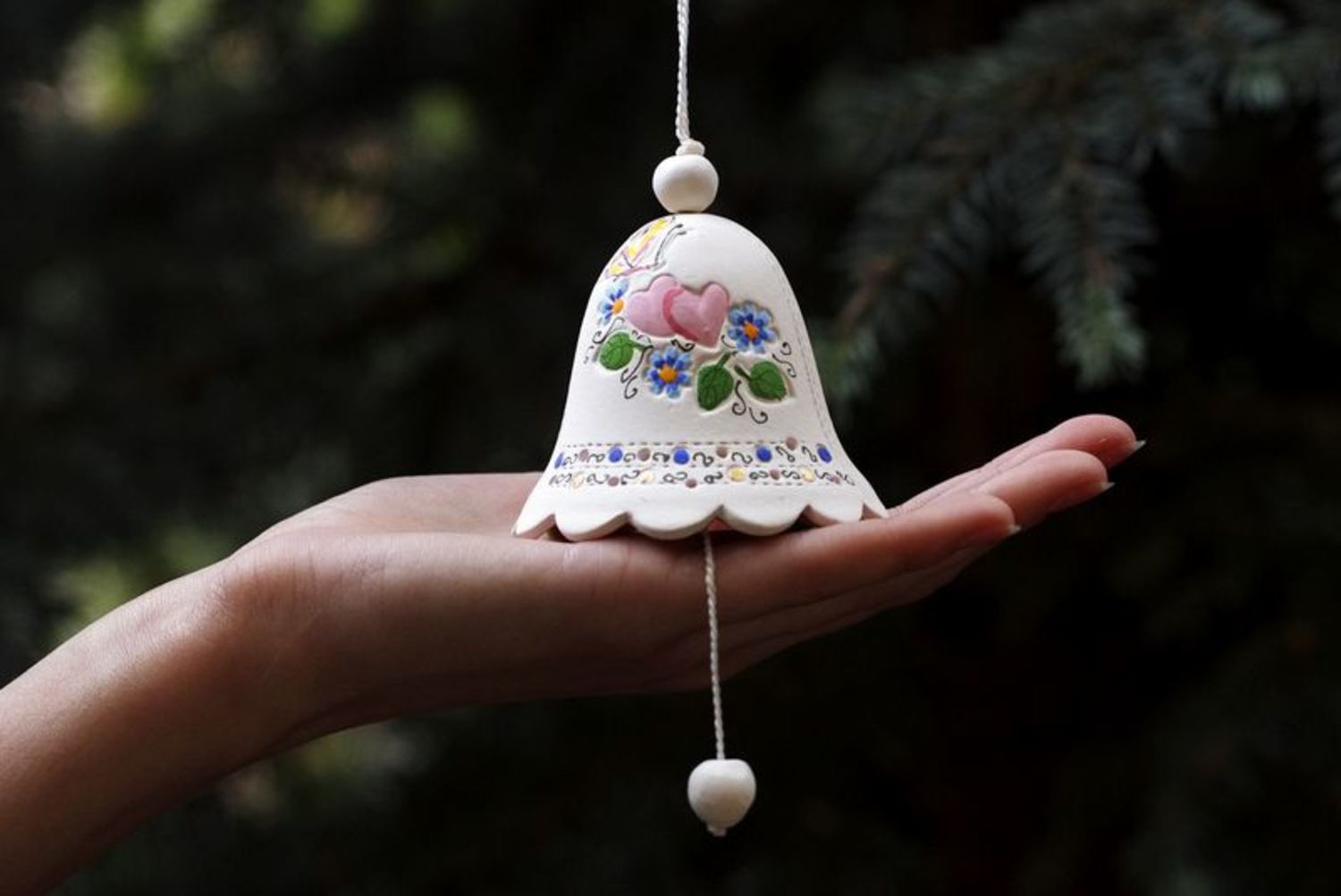 Ceramic bell interior pendant Butterfly photo 3