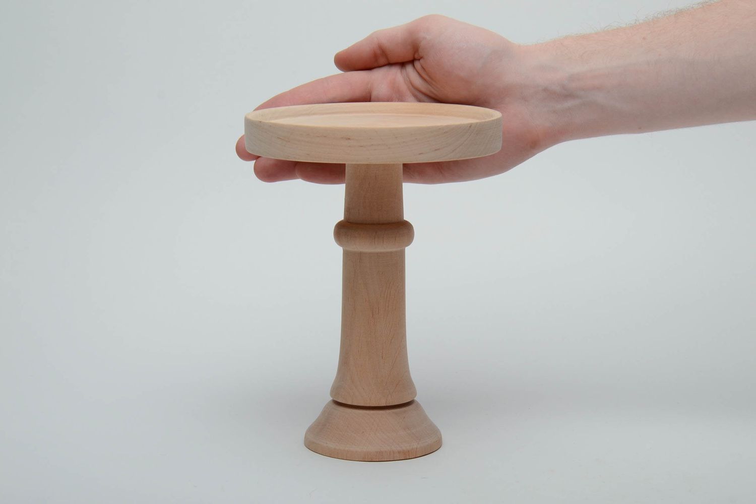 Wooden blank cake stand for creative work photo 5