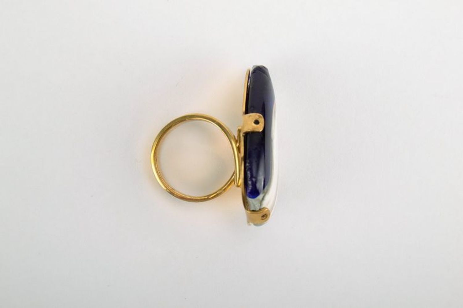 Перстень с гутным стеклом фото 4