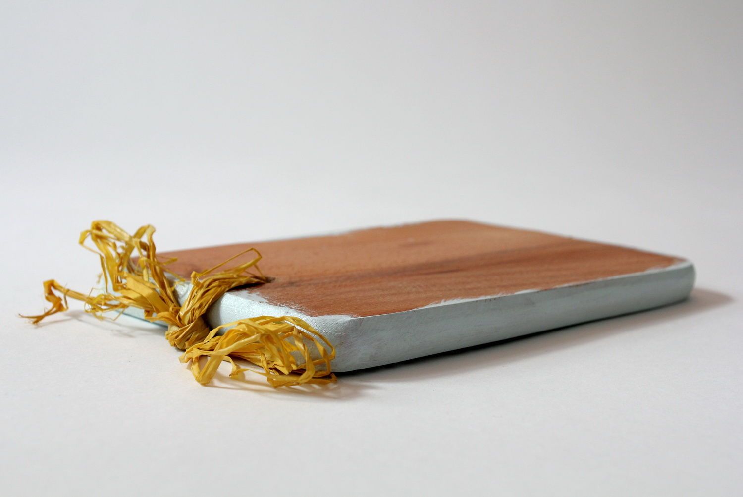 Tagliere di legno fatto a mano con piante verdi decoupage utensili da cucina foto 2