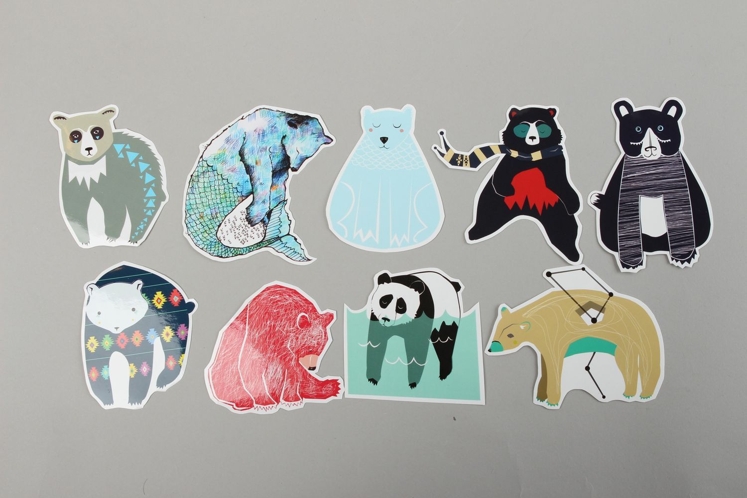 Handmade Aufkleber Set Sticker für Laptop coole Aufkleber 9 Stück originell foto 3