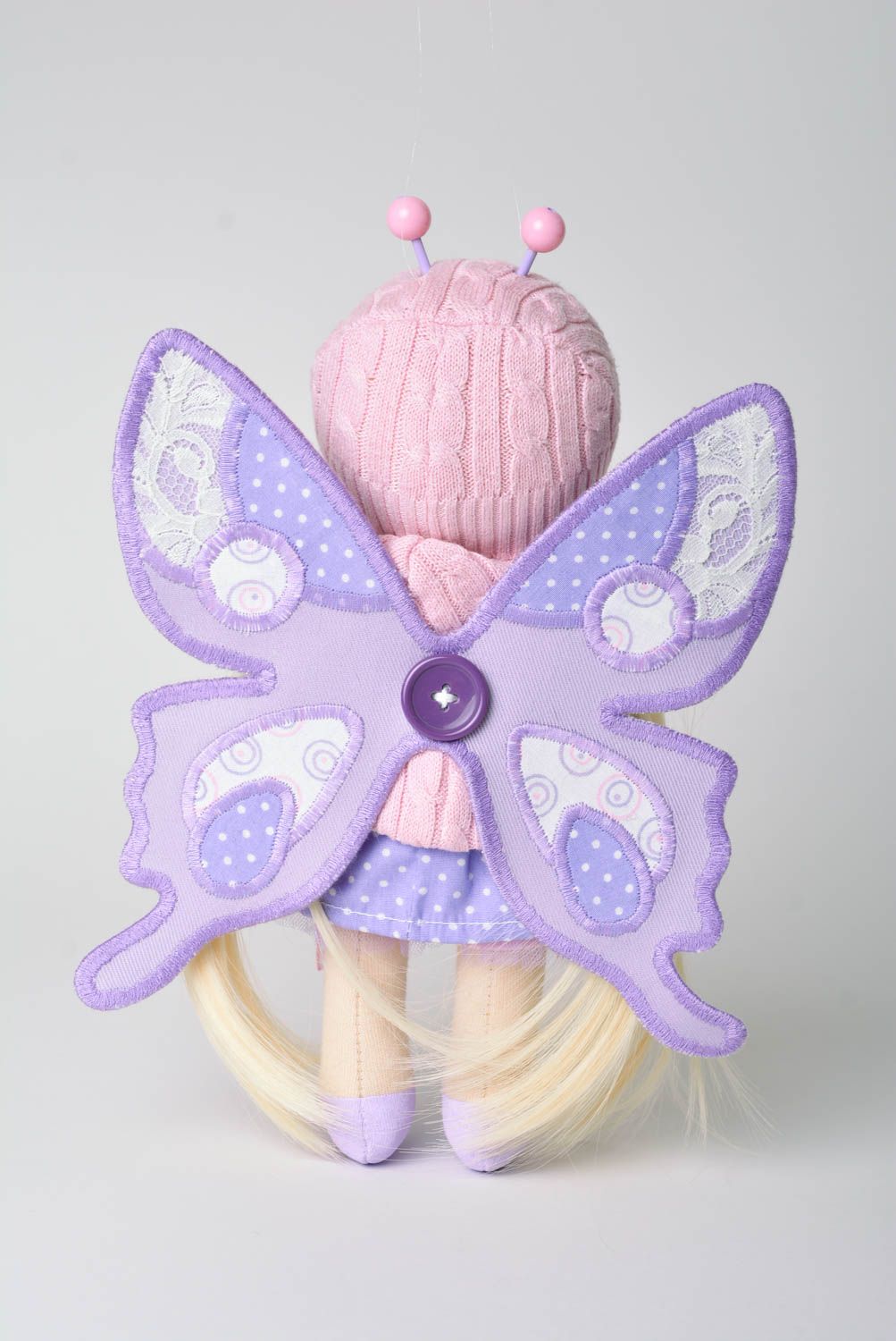Poupée papillon Jouet fait main décoratif original en tissus Cadeau pour fille photo 4