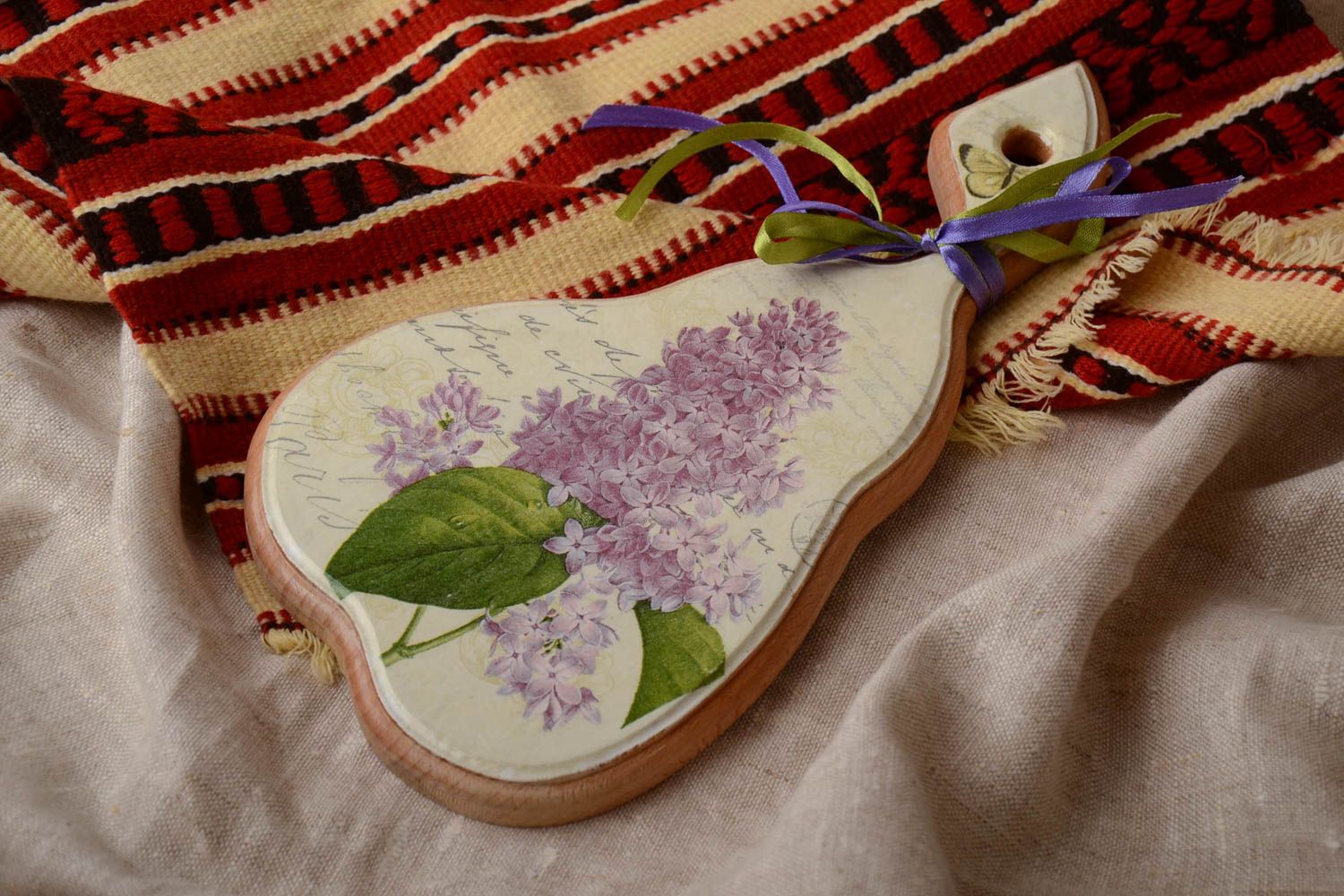 Decoupage cutting board Lilac photo 1