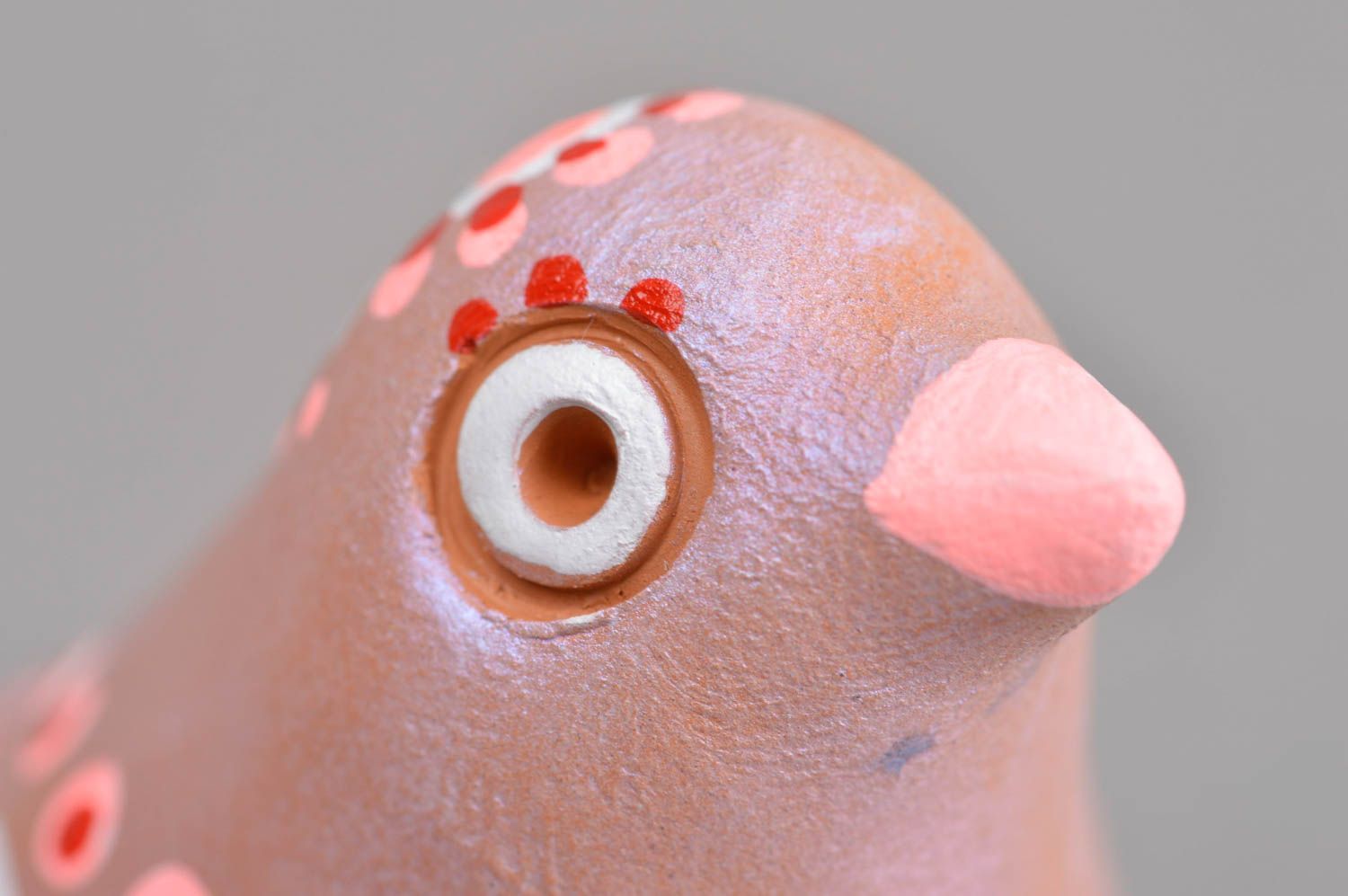 Handmade ceramic penny whistle stylish interior decor natural toy for kids photo 5