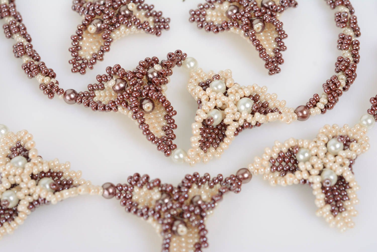 Bijoux en perles de rocaille faits main collier boucles d'oreilles bracelet photo 4